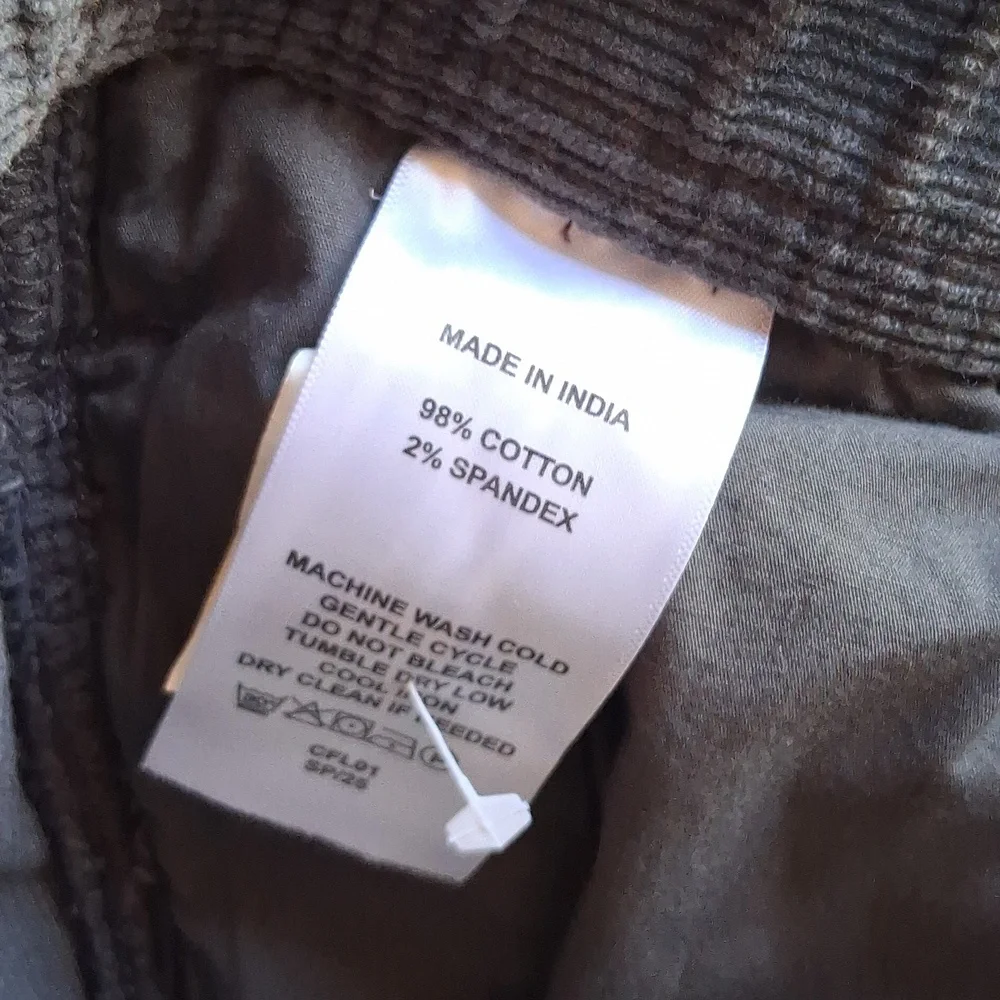 Quince Organic Corduroy Drawstring Trouser Dark Coal M